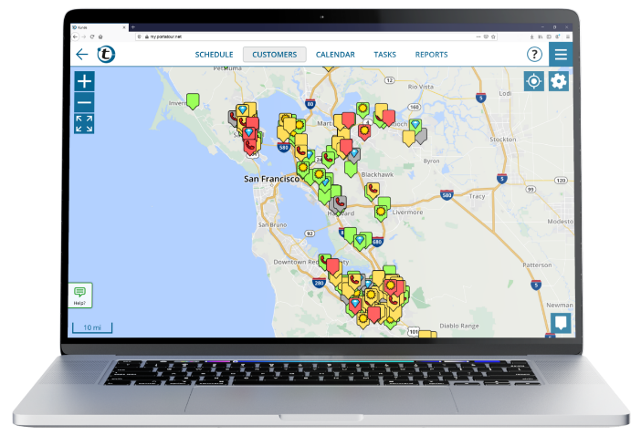 View your customers on the Priority Map to get the overview of your territory