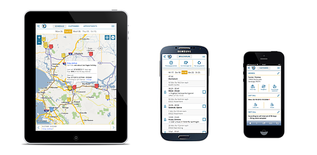 portatour route-planner for Microsoft Dynamics CRM 2015 mobile offline