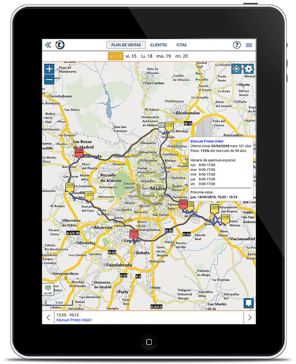 La alternativa a Streets & Trips: planificación de rutas con portatour® para el servicio de campo